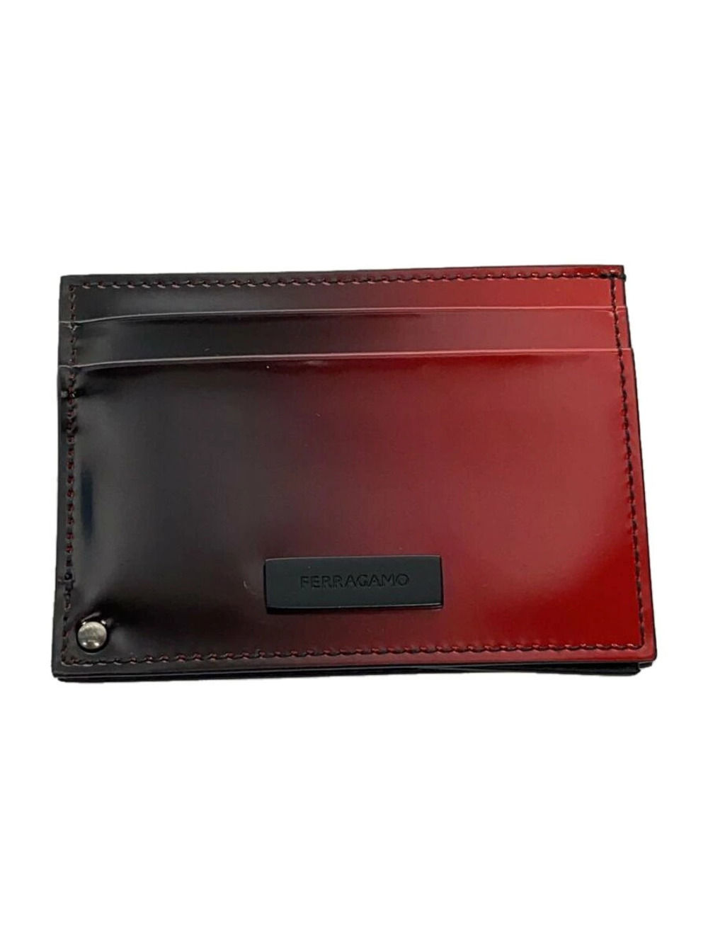 Salvatore Ferragamo Card Case Wallet Leather RED
